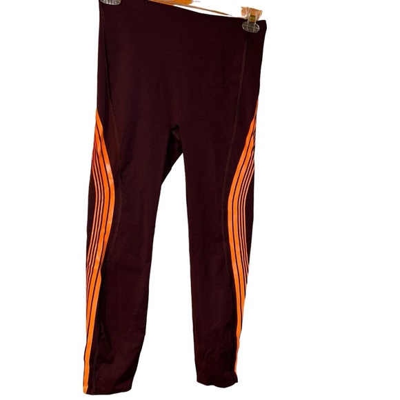 SPANX Every Wear Active Contour Stripe Leggings Pants 50207R wine M medium - Picture 3 of 5